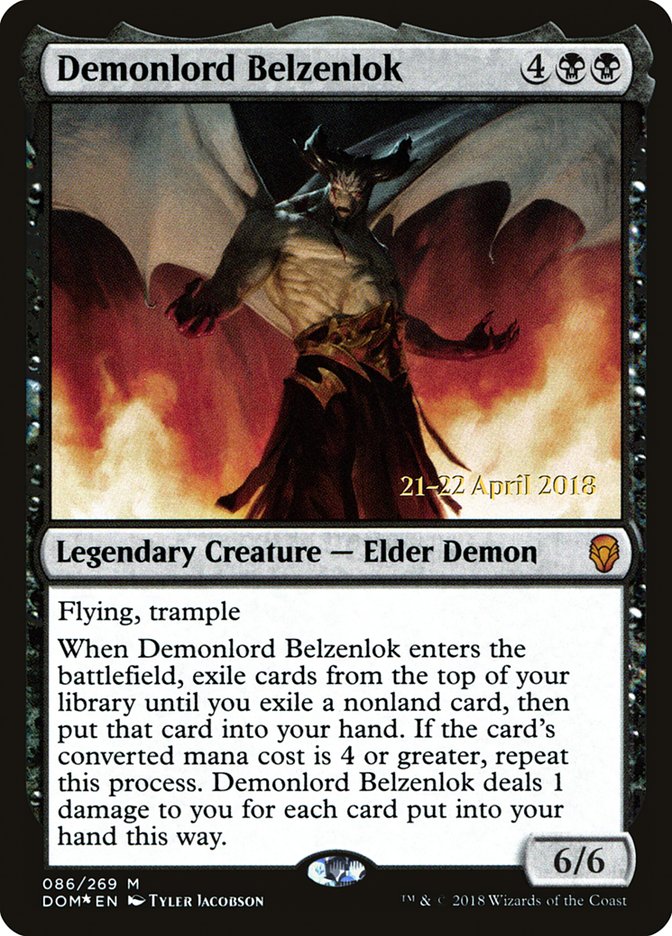 Demonlord Belzenlok  (Prerelease) [Dominaria Prerelease Promos] | Webway Games