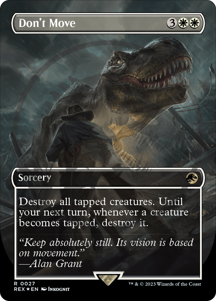 Don't Move Emblem (Borderless) [Jurassic World Collection Tokens] | Webway Games