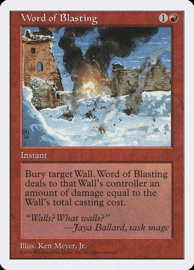 Word of Blasting [Fifth Edition] | Webway Games
