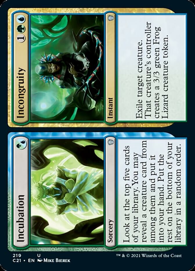 Incubation // Incongruity [Commander 2021] | Webway Games