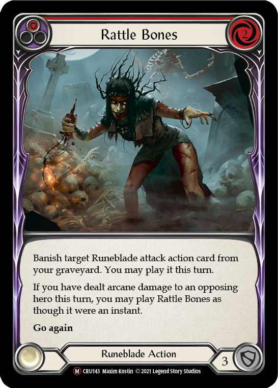 Rattle Bones (Rainbow Foil) [CRU143-RF] Unlimited Rainbow Foil | Webway Games