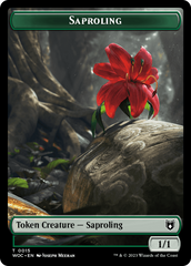 Faerie // Saproling Double-Sided Token [Wilds of Eldraine Commander Tokens] | Webway Games