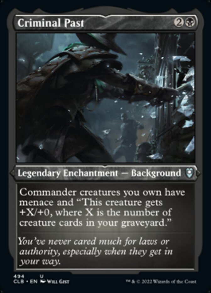Criminal Past (Foil Etched) [Commander Legends: Battle for Baldur's Gate] | Webway Games