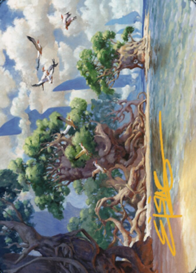 Yavimaya Coast Art Card (Gold-Stamped Signature) [Dominaria United Art Series] | Webway Games