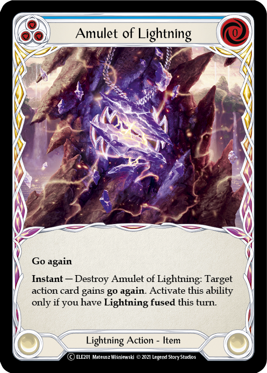 Amulet of Lightning [U-ELE201] Unlimited Rainbow Foil | Webway Games