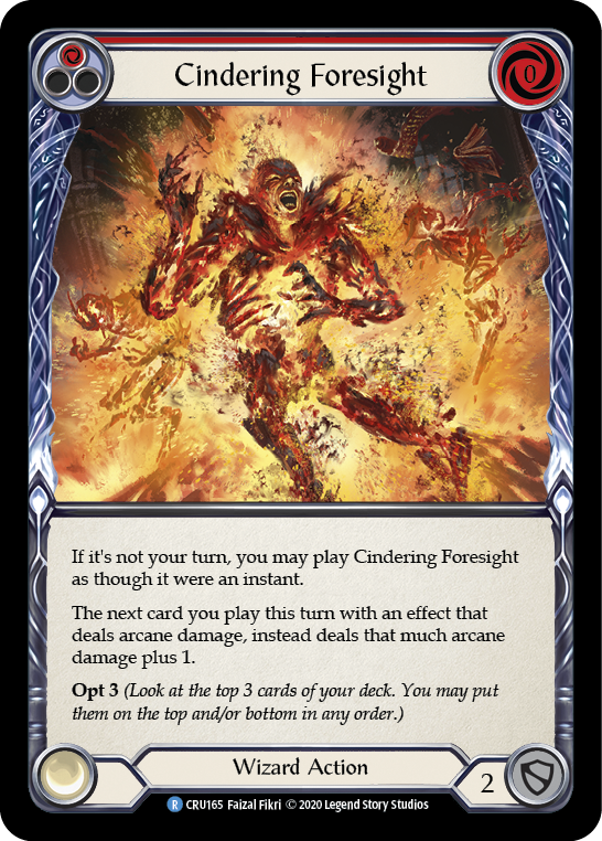 Cindering Foresight (Red) [CRU165] 1st Edition Normal | Webway Games