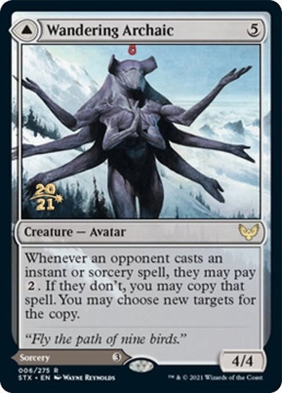 Wandering Archaic // Explore the Vastlands [Strixhaven: School of Mages Prerelease Promos] | Webway Games