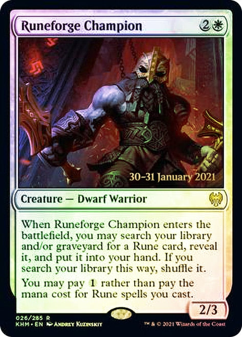 Runeforge Champion  [Kaldheim Prerelease Promos] | Webway Games