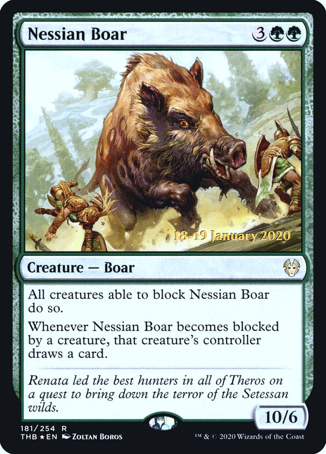 Nessian Boar [Theros Beyond Death Prerelease Promos] | Webway Games