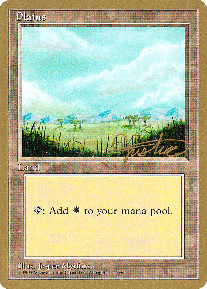 Plains (mj365) (Mark Justice) [Pro Tour Collector Set] | Webway Games