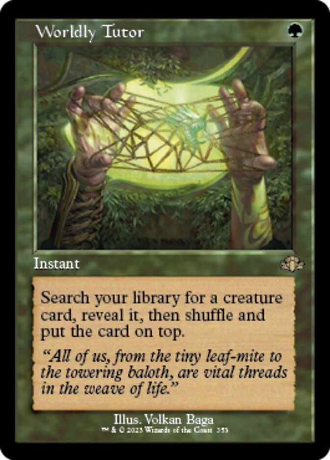 Worldly Tutor (Retro) [Dominaria Remastered] | Webway Games
