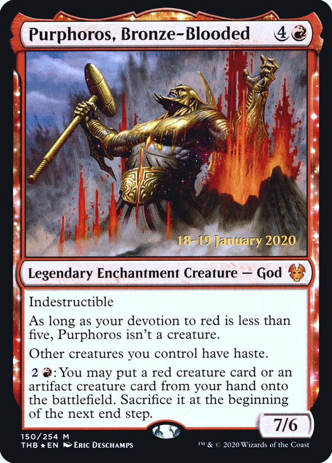 Purphoros, Bronze-Blooded [Theros Beyond Death Prerelease Promos] | Webway Games