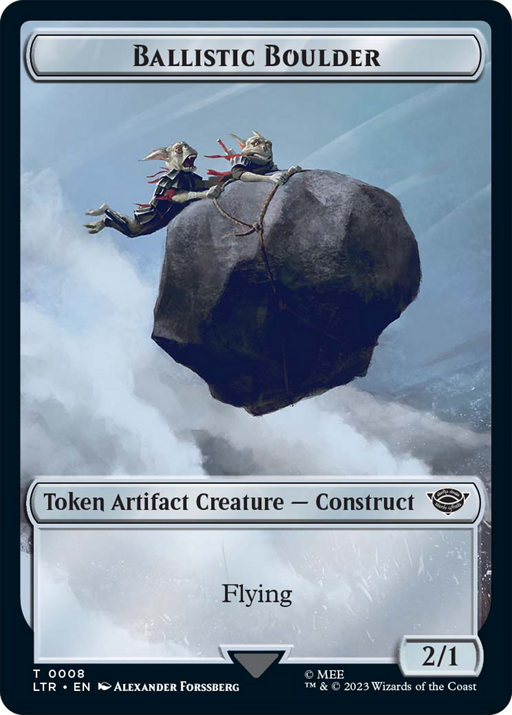 Ballistic Boulder // Food Token (11) Double-Sided Token [The Lord of the Rings: Tales of Middle-Earth Tokens] | Webway Games