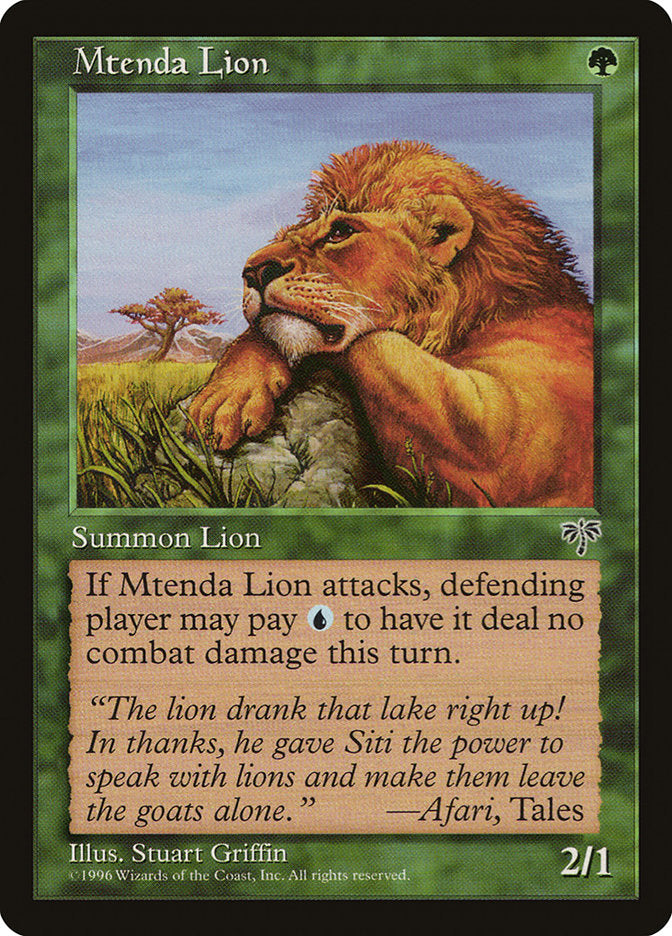 Mtenda Lion [Mirage] | Webway Games