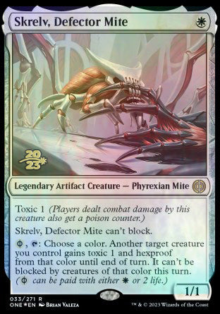 Skrelv, Defector Mite [Phyrexia: All Will Be One Prerelease Promos] | Webway Games