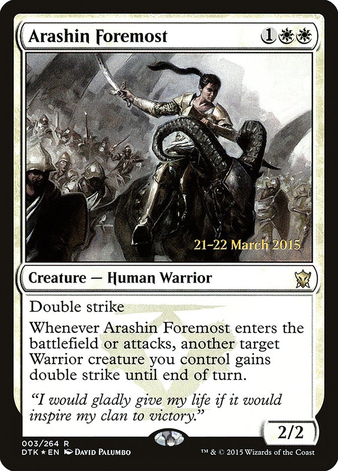 Arashin Foremost  (Prerelease) [Dragons of Tarkir Prerelease Promos] | Webway Games
