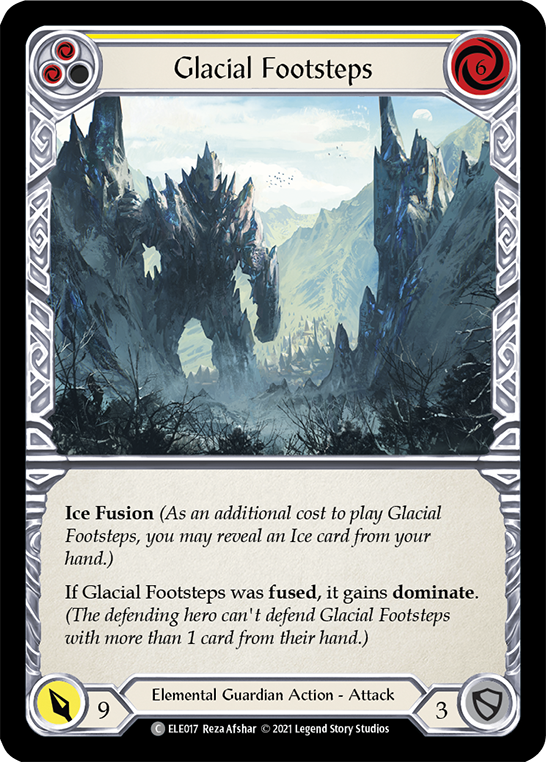 Glacial Footsteps (Yellow) [ELE017] (Tales of Aria)  1st Edition Normal | Webway Games