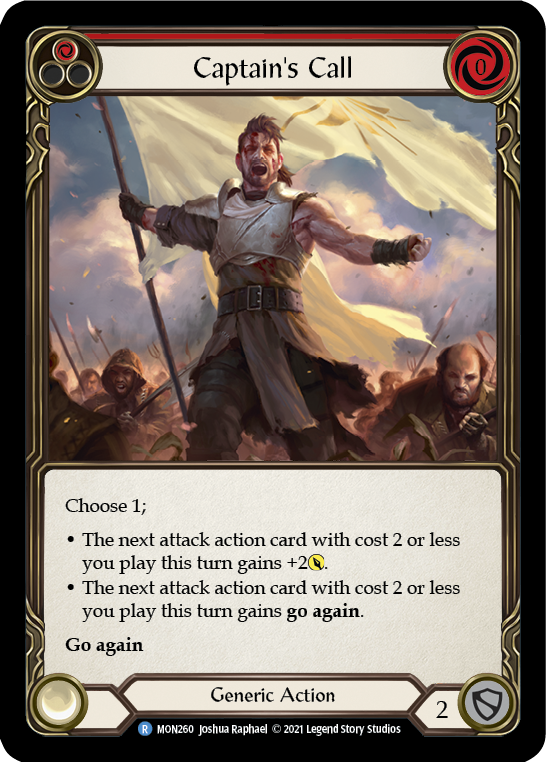 Captain's Call (Red) (Rainbow Foil) [MON260-RF] 1st Edition Rainbow Foil | Webway Games