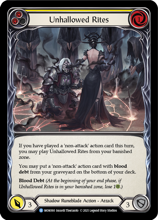 Unhallowed Rites (Yellow) [MON160] 1st Edition Normal | Webway Games