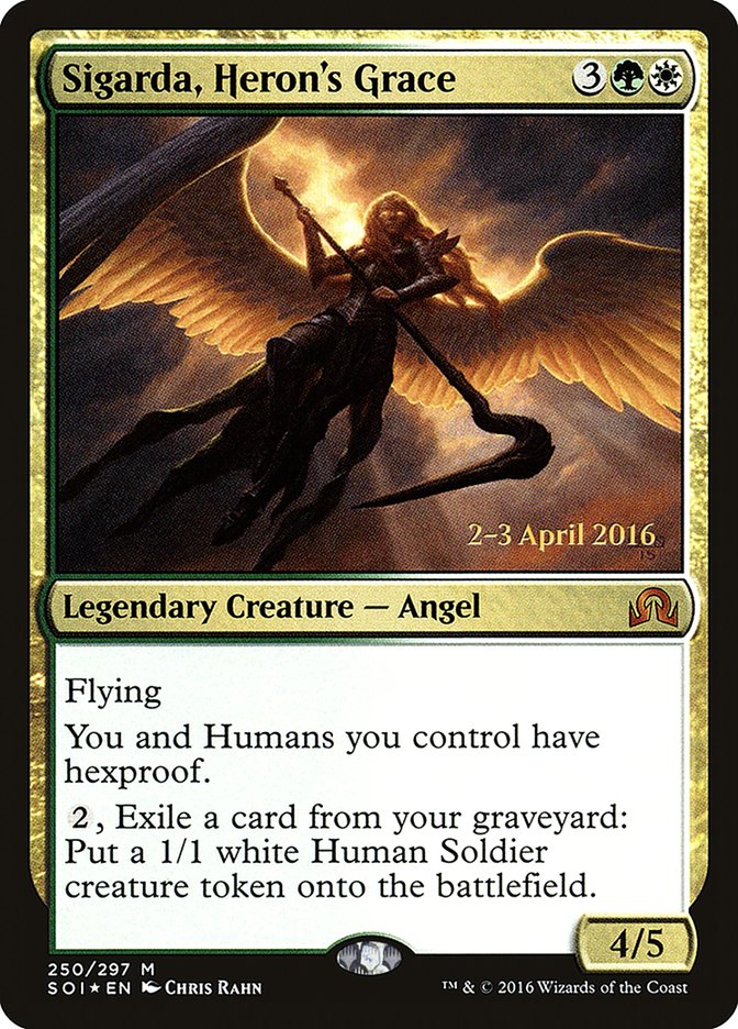 Sigarda, Heron's Grace (Prerelease) [Shadows over Innistrad Prerelease Promos] | Webway Games