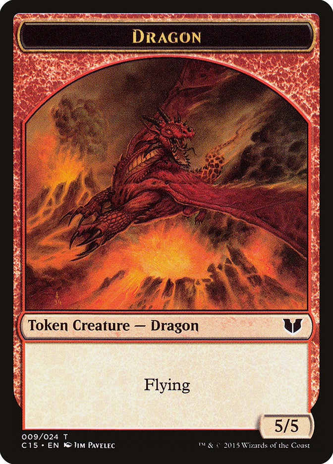 Dragon // Dragon Double-Sided Token [Commander 2015 Tokens] | Webway Games