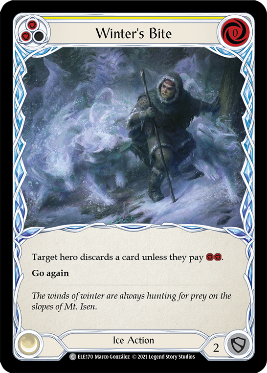 Winter's Bite (Yellow) [ELE170] (Tales of Aria)  1st Edition Normal | Webway Games