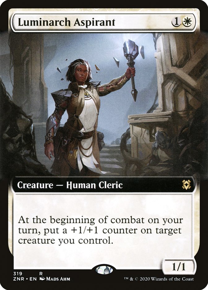 Luminarch Aspirant (Extended Art) [Zendikar Rising] | Webway Games