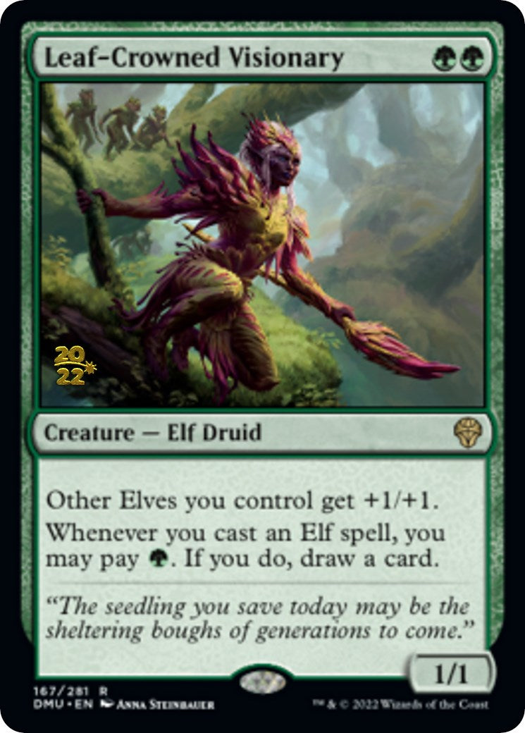Leaf-Crowned Visionary [Dominaria United Prerelease Promos] | Webway Games