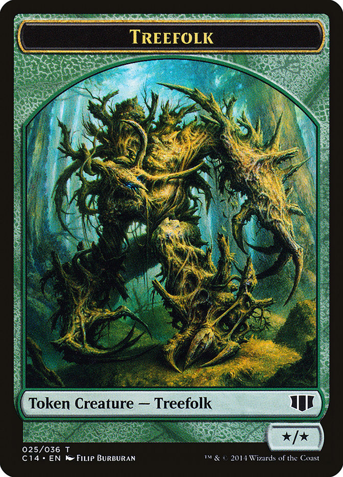 Treefolk // Wolf Double-sided Token [Commander 2014 Tokens] | Webway Games