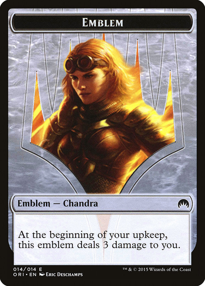 Chandra, Roaring Flame Emblem [Magic Origins Tokens] | Webway Games