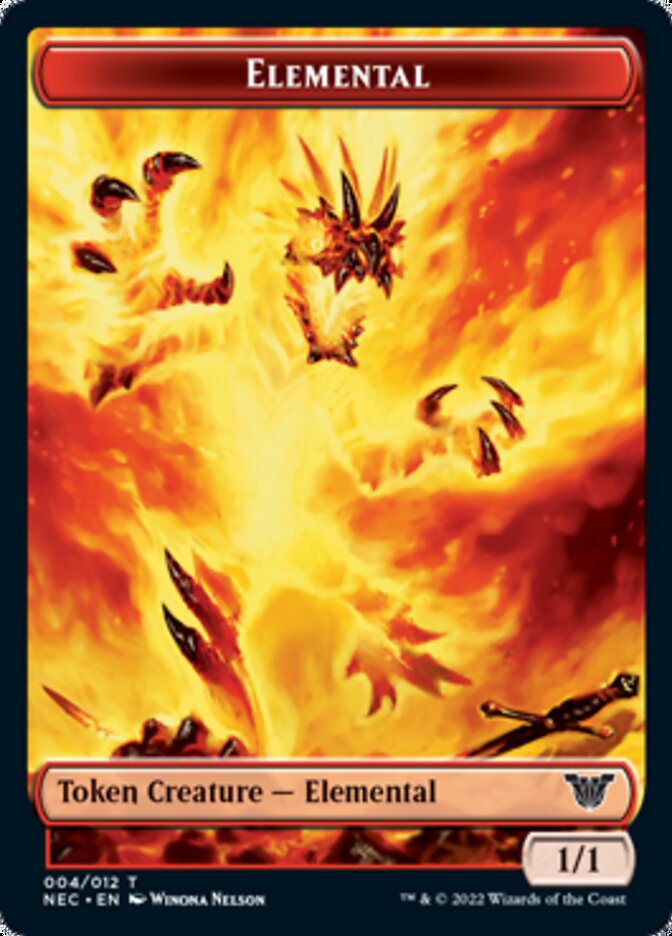 Elemental // Spirit (009) Double-sided Token [Kamigawa: Neon Dynasty Commander Tokens] | Webway Games