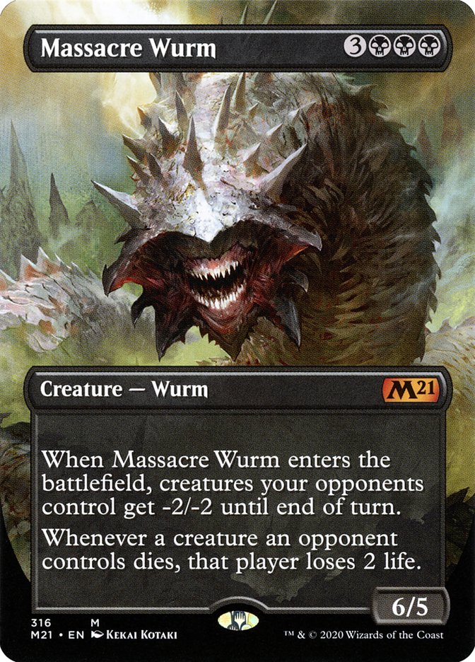 Massacre Wurm (Alternate Art) [Core Set 2021] | Webway Games