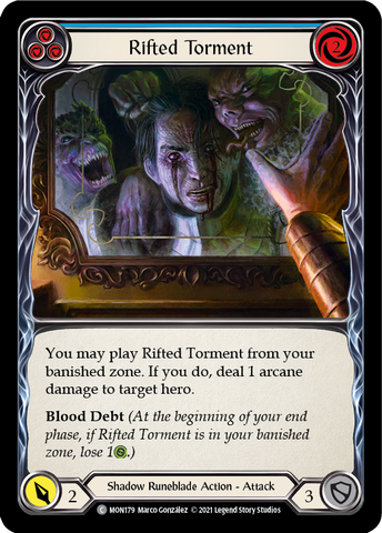 Rifted Torment (Blue) [MON179] 1st Edition Normal