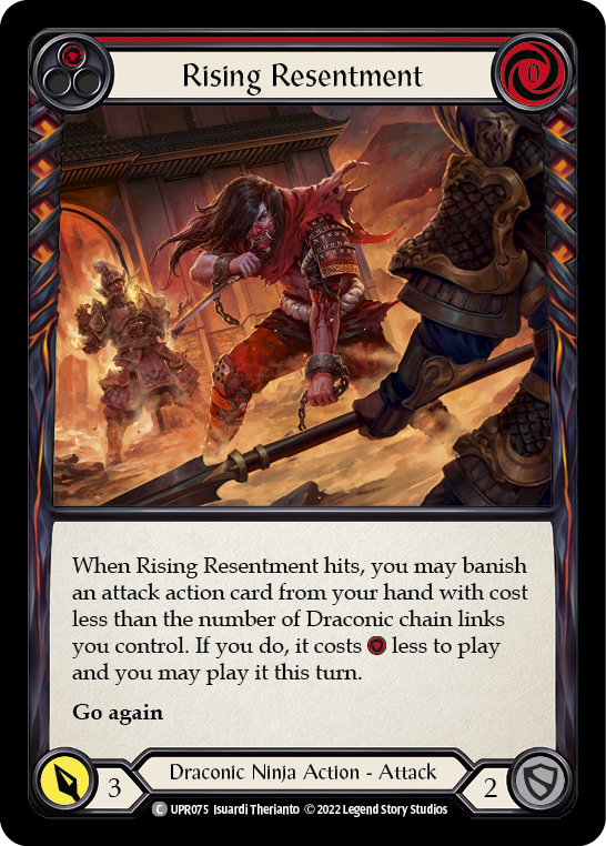 Rising Resentment (Red) [UPR075] (Uprising)  Rainbow Foil | Webway Games