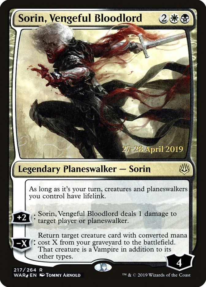 Sorin, Vengeful Bloodlord  [War of the Spark Prerelease Promos] | Webway Games