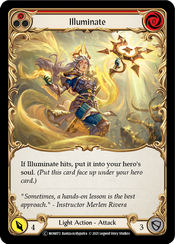 Illuminate (Red) (Rainbow Foil) [U-MON072-RF] Unlimited Rainbow Foil