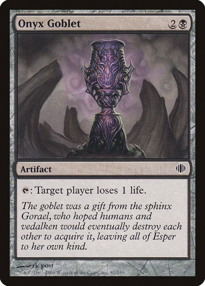 Onyx Goblet [Shards of Alara] | Webway Games
