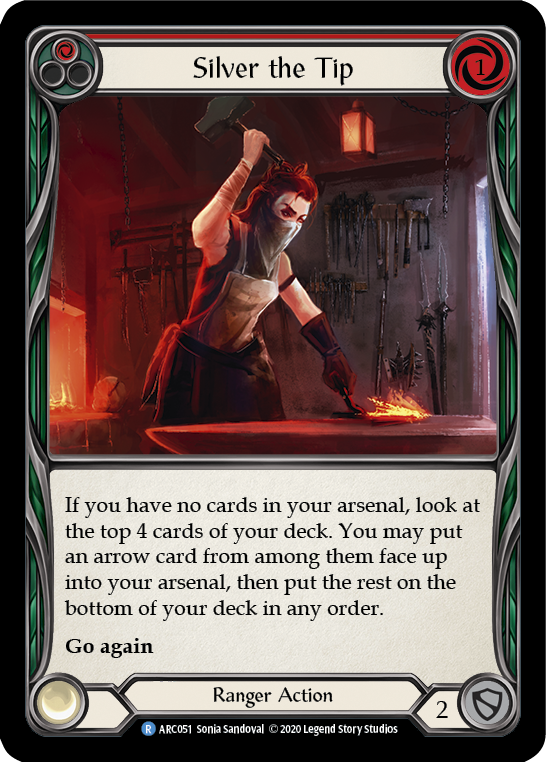 Silver the Tip (Red) [ARC051] Unlimited Rainbow Foil | Webway Games