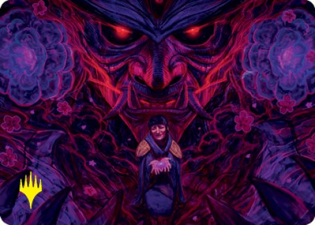 Reckoner Shakedown Art Card (Gold-Stamped Signature) [Kamigawa: Neon Dynasty Art Series] | Webway Games