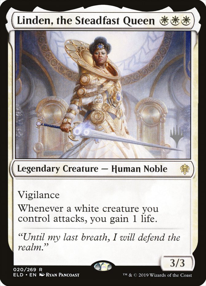 Linden, the Steadfast Queen (Promo Pack) [Throne of Eldraine Promos] | Webway Games