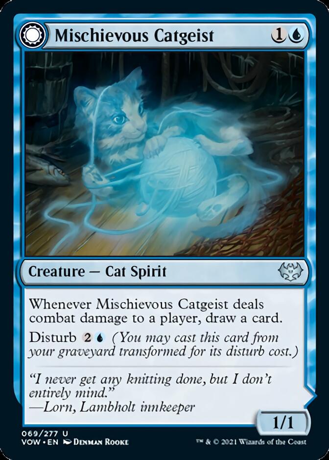 Mischievous Catgeist // Catlike Curiosity [Innistrad: Crimson Vow] | Webway Games