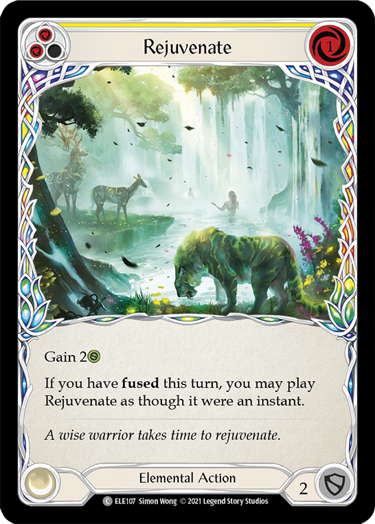 Rejuvenate (Yellow) [ELE107] (Tales of Aria)  1st Edition Rainbow Foil | Webway Games