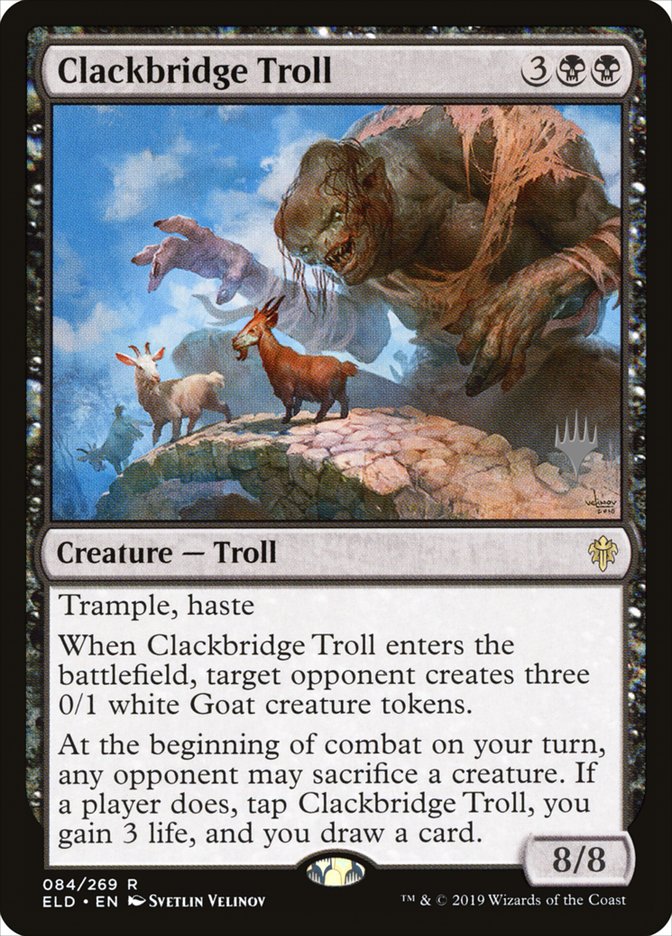Clackbridge Troll (Promo Pack) [Throne of Eldraine Promos] | Webway Games