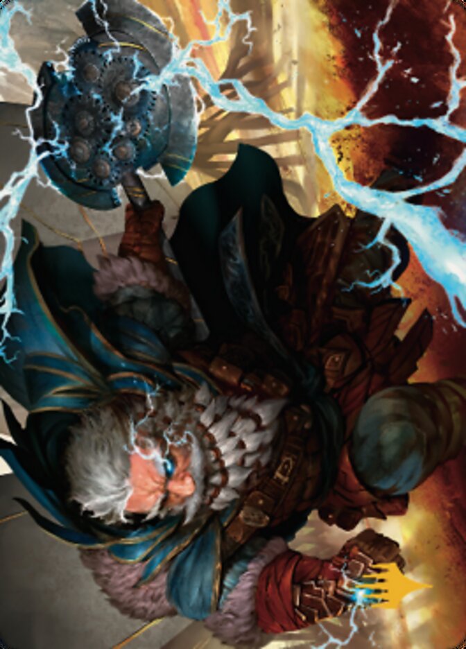 Electrostatic Infantry Art Card (Gold-Stamped Signature) [Dominaria United Art Series] | Webway Games