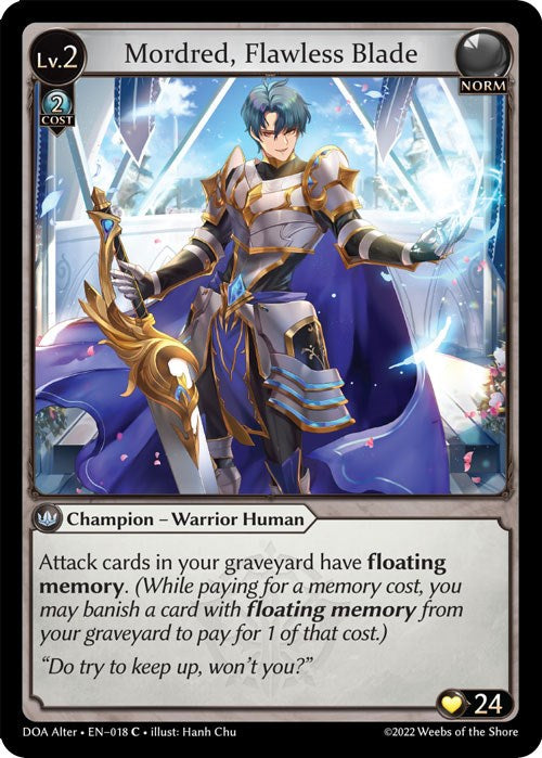 Mordred, Flawless Blade (018) [Dawn of Ashes: Alter Edition] | Webway Games