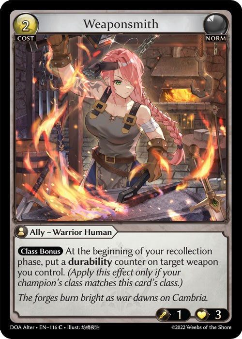 Weaponsmith (116) [Dawn of Ashes: Alter Edition] | Webway Games