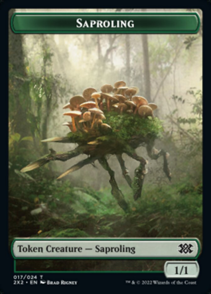 Saproling // Phyrexian Golem Double-sided Token [Double Masters 2022 Tokens] | Webway Games