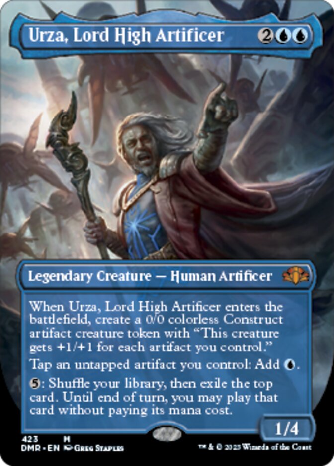 Urza, Lord High Artificer (Borderless Alternate Art) [Dominaria Remastered] | Webway Games