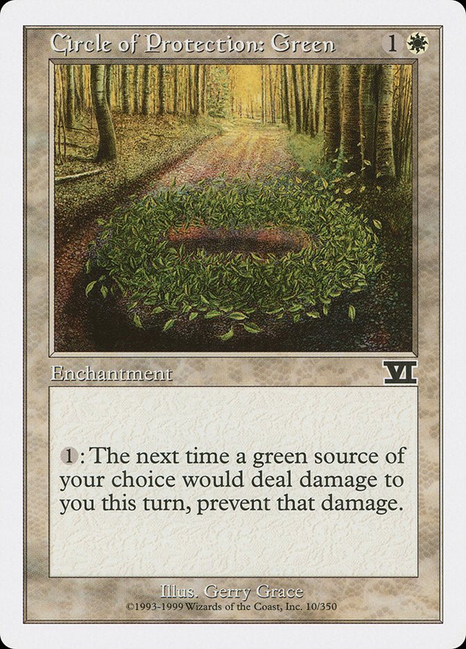 Circle of Protection: Green [Classic Sixth Edition] | Webway Games