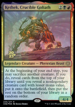 Kethek, Crucible Goliath [Phyrexia: All Will Be One Prerelease Promos] | Webway Games
